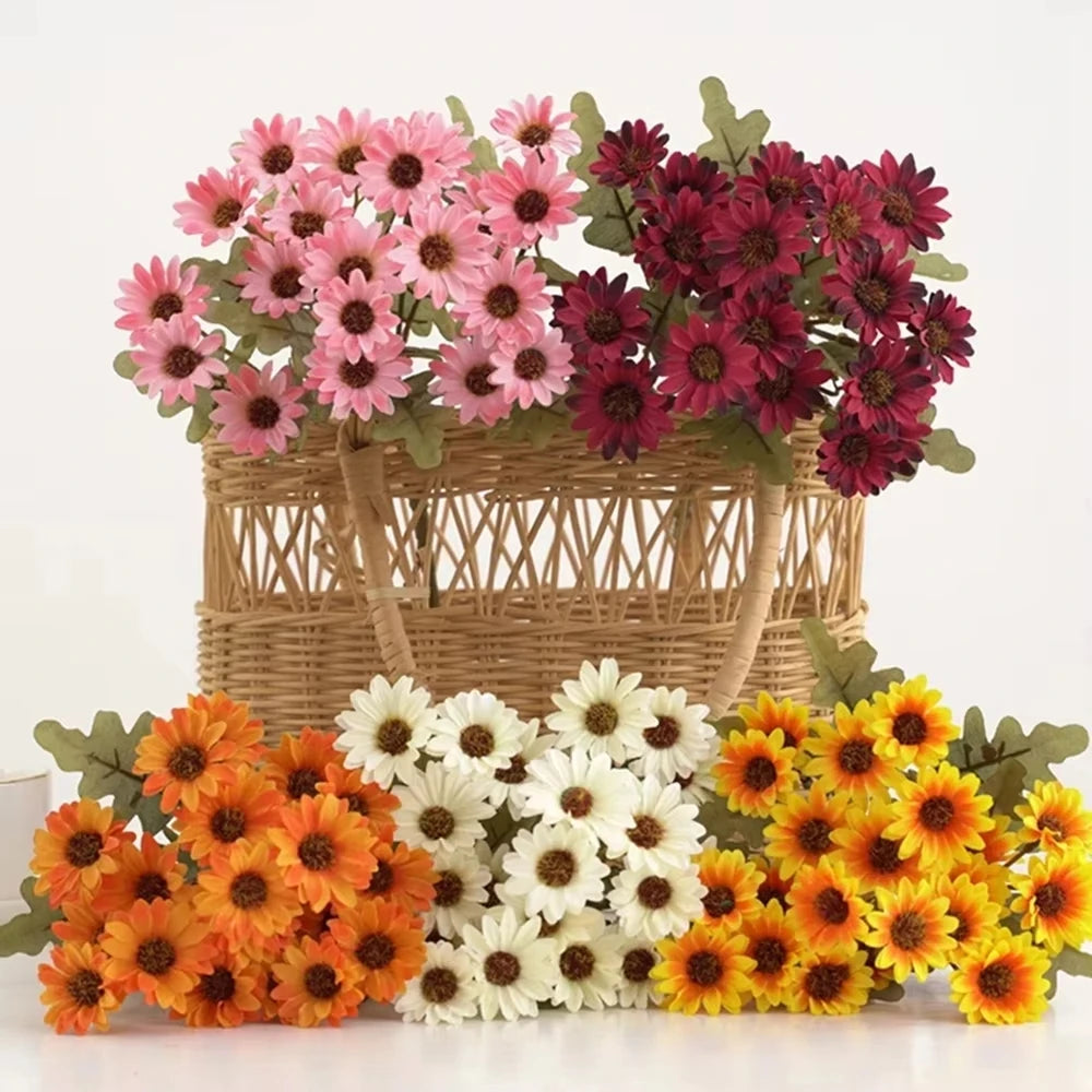 Silk Daisy Artificial Flowers for Wedding, Home & Garden Decor
