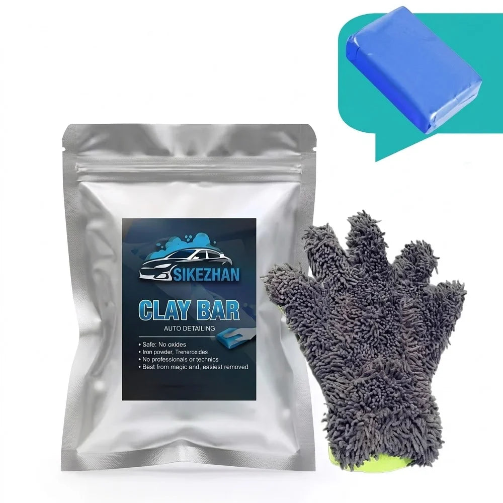 Car Wash Mitt & Clay Bar Detailing Kit – Scratch-Free
