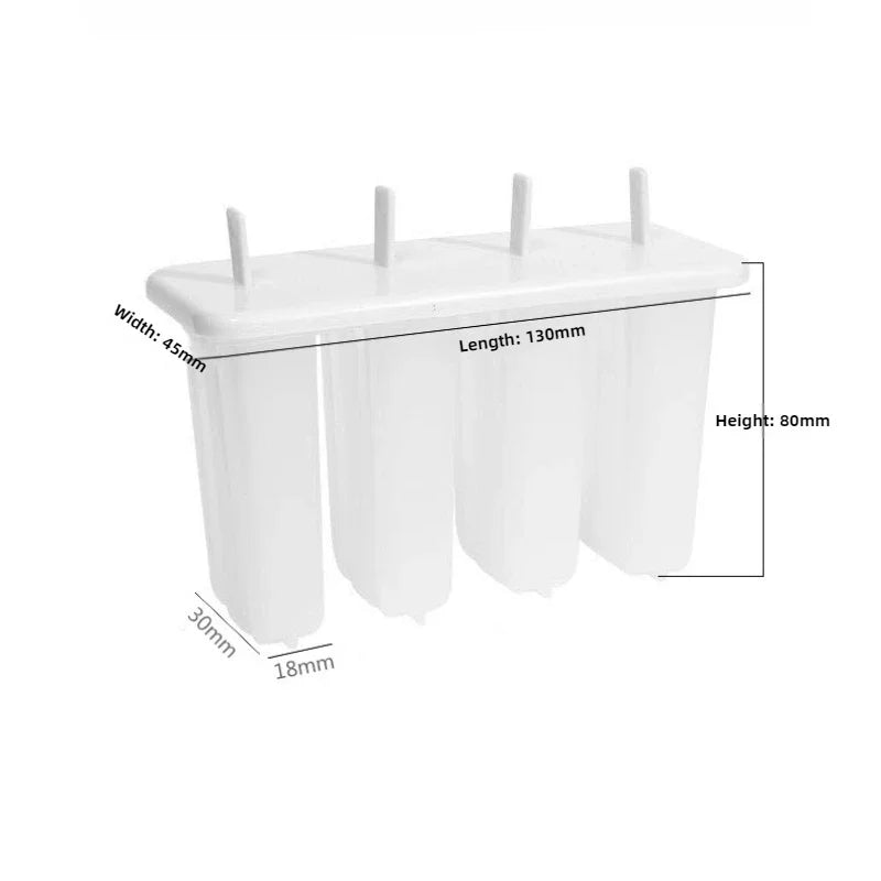 4-Compartment Popsicle Molds with Lid – DIY Ice Cream Maker