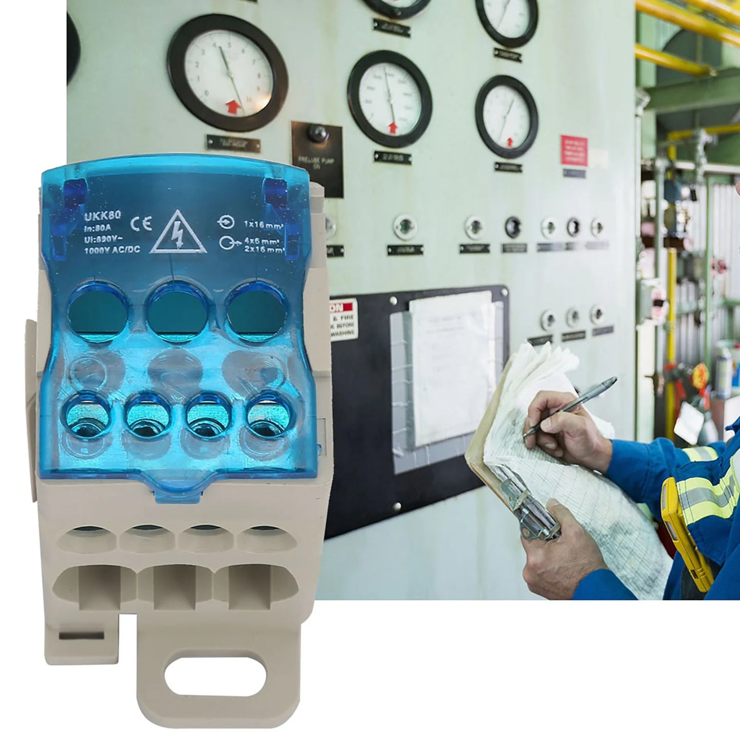 Din Rail Terminal Block Distribution Box Electric Wire Connector Power Junction Box UKK-80A Block Distribution Box Peaceful Pleasures Health and Wellness