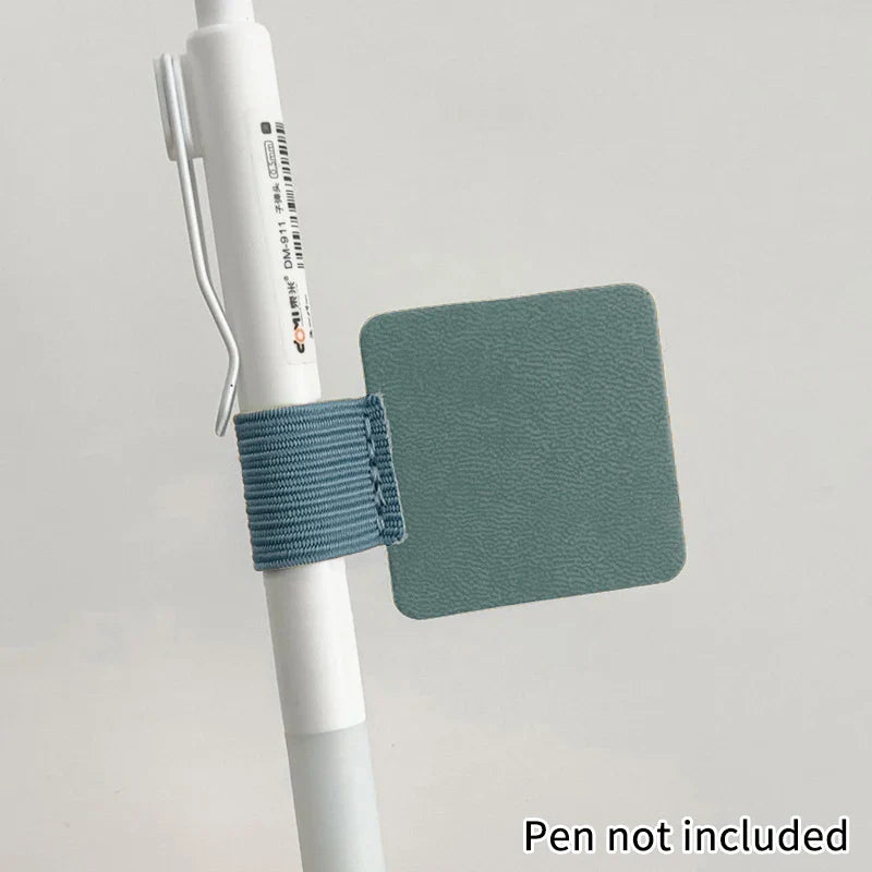 Self-Adhesive PU Leather Pen Loop Holder for Notebooks