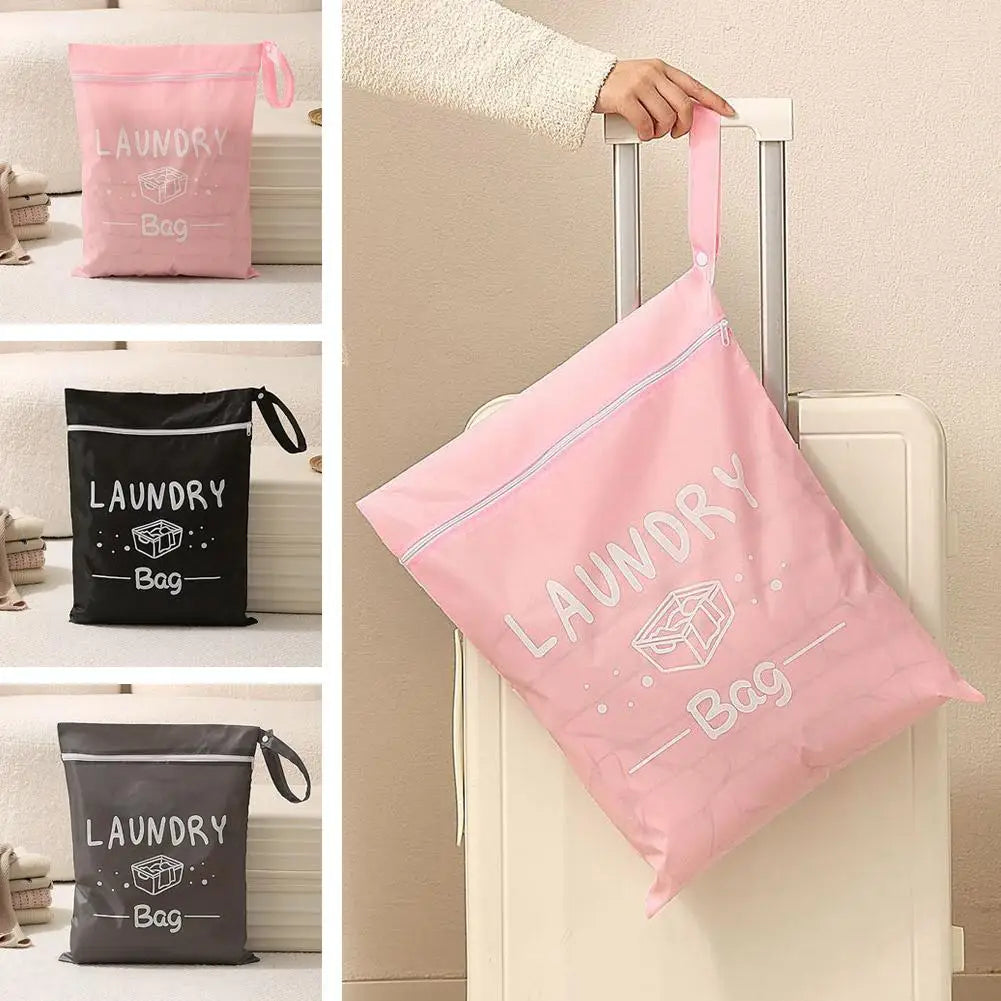 Waterproof Travel Laundry Bag – Wet Dry Organizer & Zipper