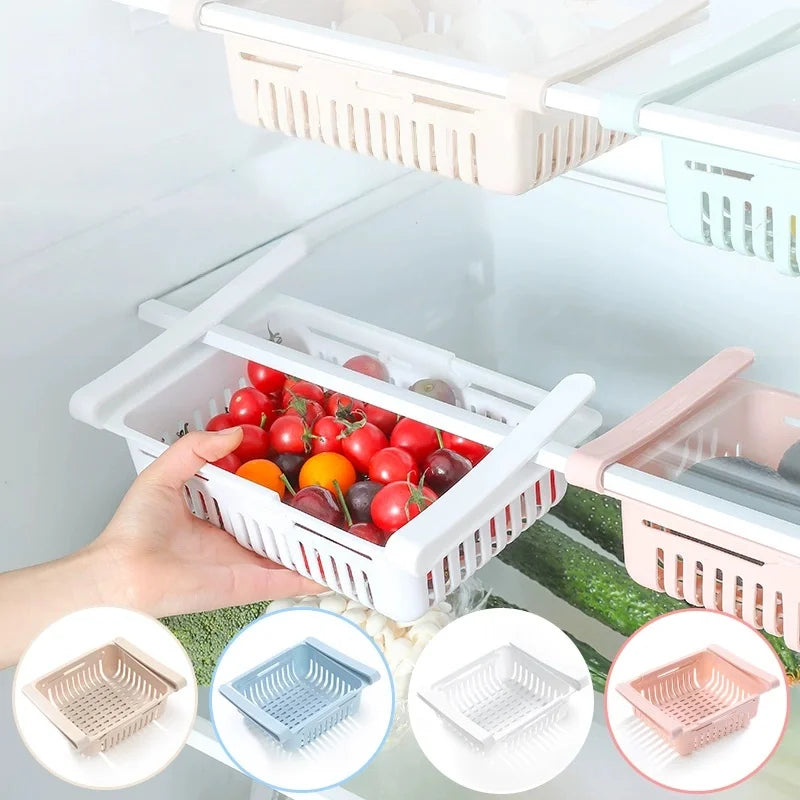 Expandable Fridge Drawer Organizer – Pull-Out Shelf Storage Rack Fridge Shelf Organizer Peaceful Pleasures Health and Wellness