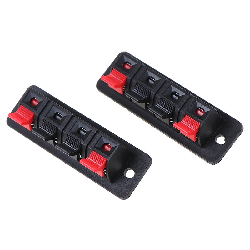 2Pcs Terminal Audio Speaker Terminals Wiring Clip 4 Positions Spring Connector For Voice Box Loudspeaker Connector Clamps Peaceful Pleasures Health and Wellness