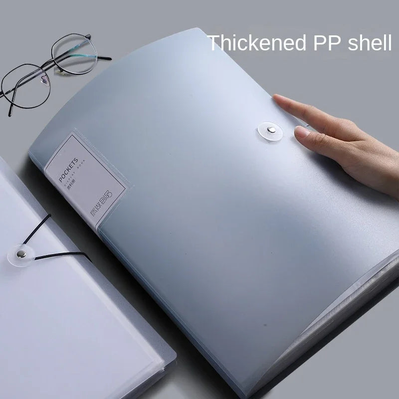 A4 Transparent 40-Pocket File Organizer | Waterproof Folder