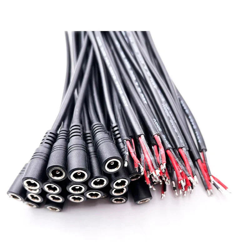 10-Pack DC 5.5x2.1mm Male & Female Power Cable Connectors