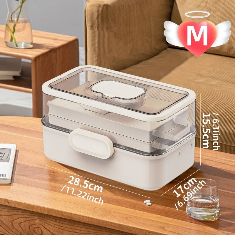 Portable Medicine Cabinet Organizer | Large First Aid Box