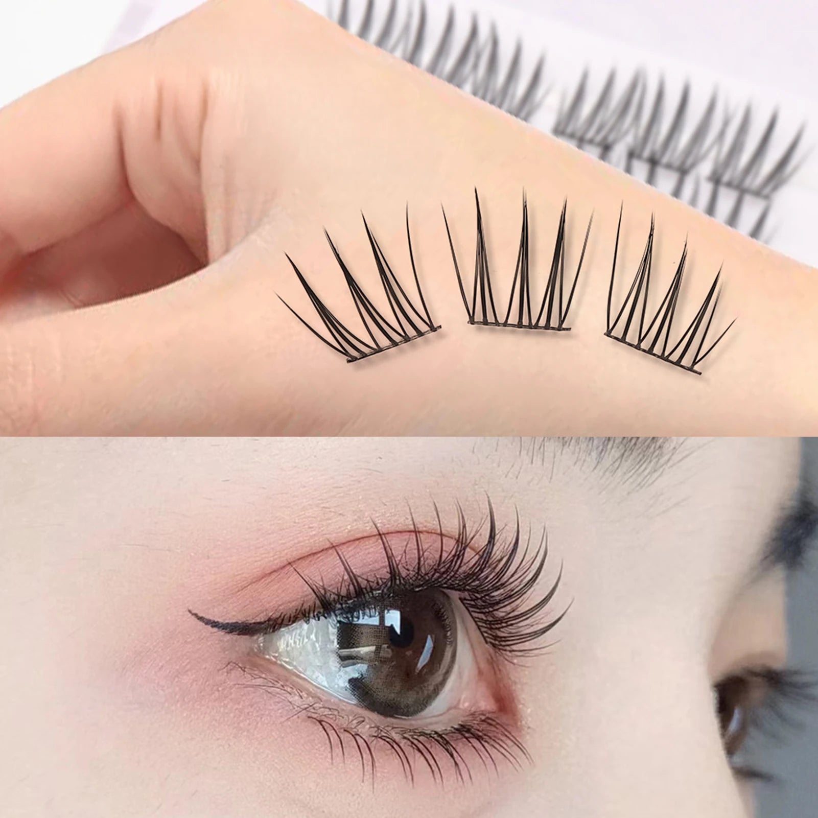 Korean Idol Manga Cluster Lashes | Wispy 3D Lash Extensions False Lash Extensions Peaceful Pleasures Health and Wellness
