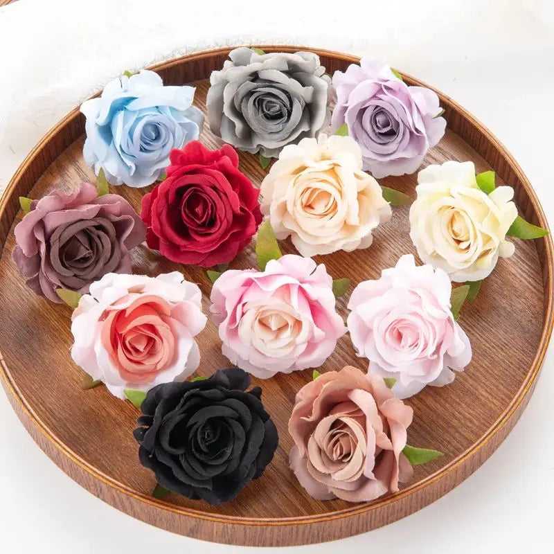 50/100pcs Silk Rose Artificial Flowers for Wedding & Home Decor