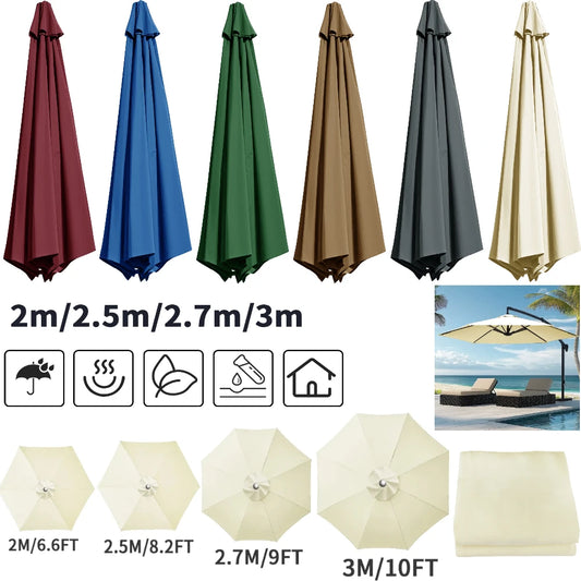 Patio Umbrella Replacement Canopy Cover – 6 & 8 Rib, 2m–3m Umbrella Canopy Cover Peaceful Pleasures Health and Wellness