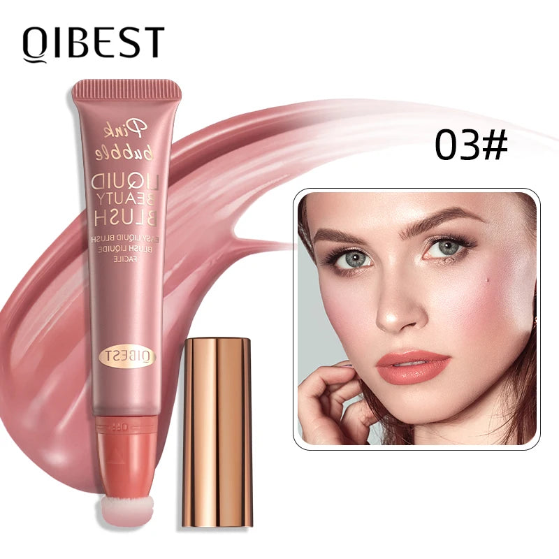 QIBEST Watercolor Liquid Blush For A Radiant And Sculpted Look Makeup Highlighter Contour Face Blusher Cosmetics For Women Peaceful Pleasures Health and Wellness