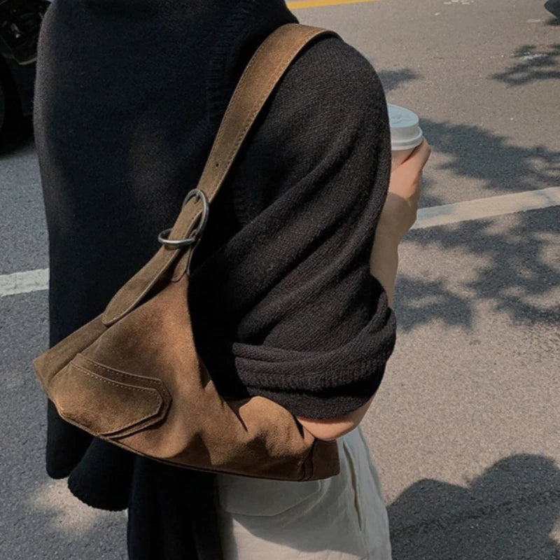 New Versatile Vintage Niche Texture Armpit Bag New Autumn Women Motorcycle Bag Minimalist Shoulder Bags Casual Commuter Handbag Peaceful Pleasures Health and Wellness