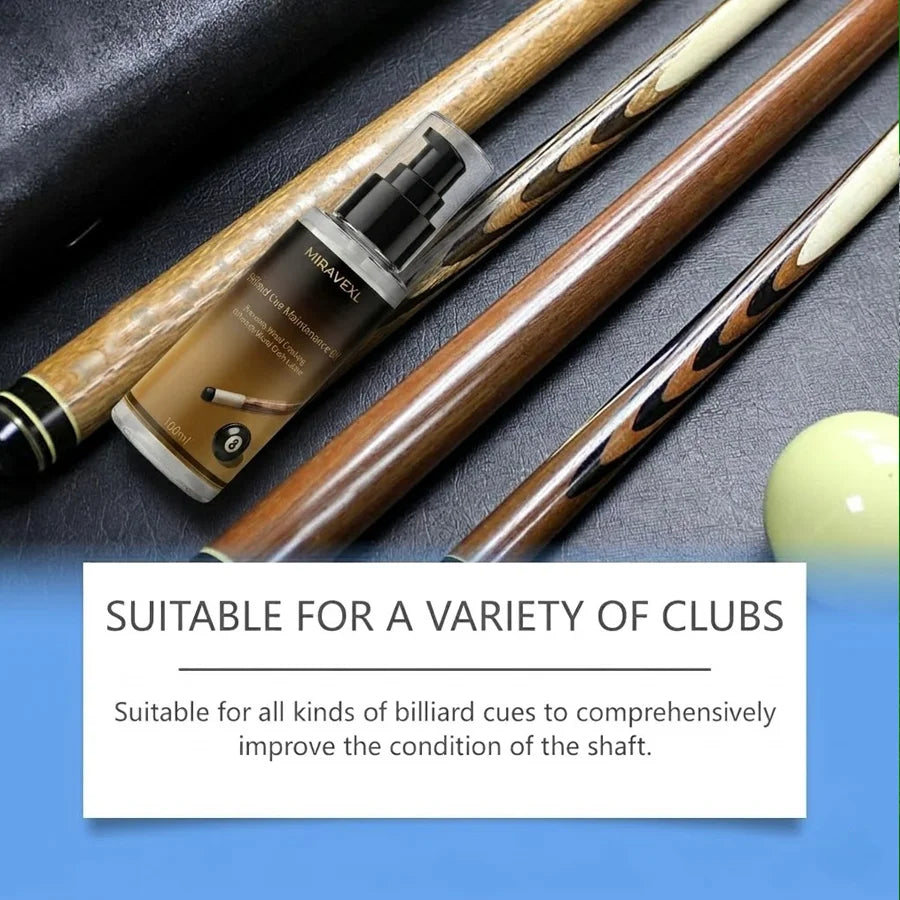 Pool & Snooker Cue Shaft Oil – Wood Conditioner & Polish