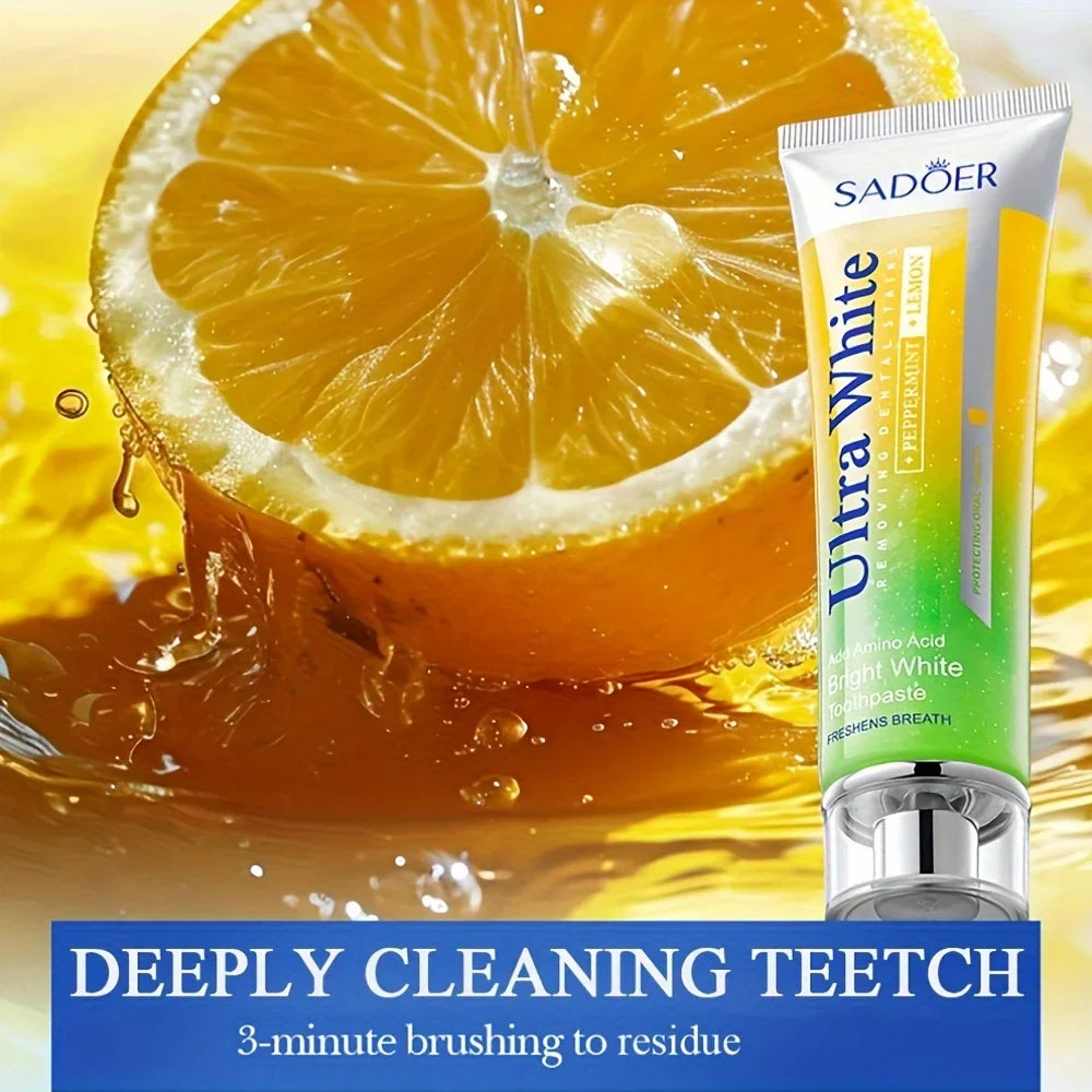 Lemon Mint Whitening Toothpaste | Fresh Breath & Bright Teeth 100g