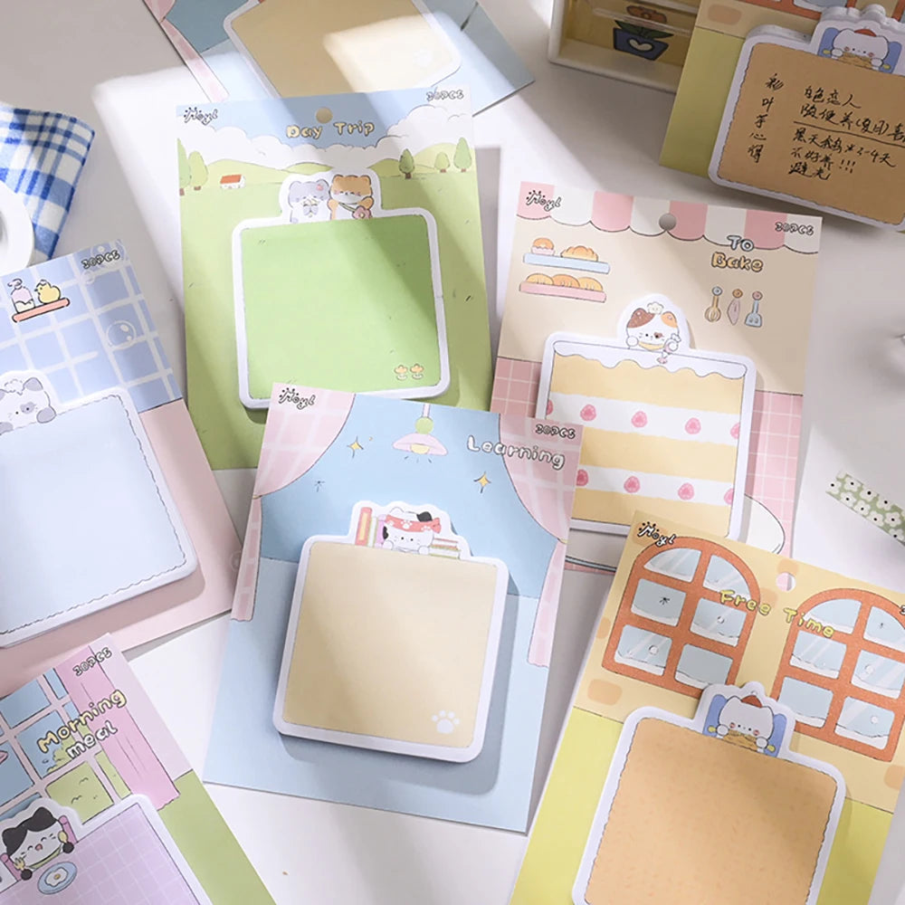 Cat Cartoon Cute Convenience Sticker Meow Star Beauty Adhesive Daily
