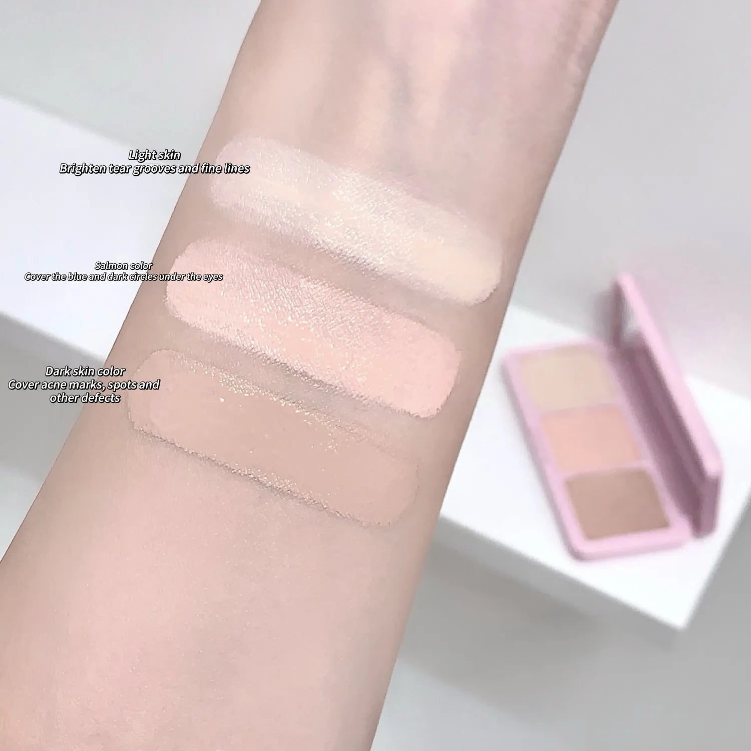 Soft Light Seamless Tri-Color Concealer: Natural Matte Finish for Acne Scars, Long-Lasting Coverage & Brightening Makeup Peaceful Pleasures Health and Wellness