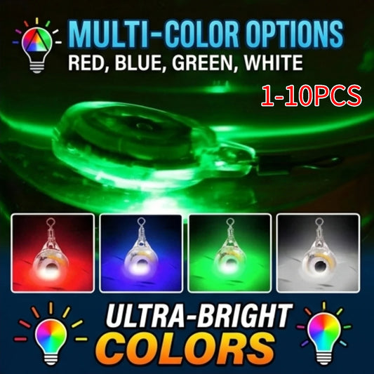 LED Fishing Lure Light Mini Deep Drop Underwater Eye Shape Fish Attracting Indicator Lure Led Flash Light For Fishing Tool Peaceful Pleasures Health and Wellness