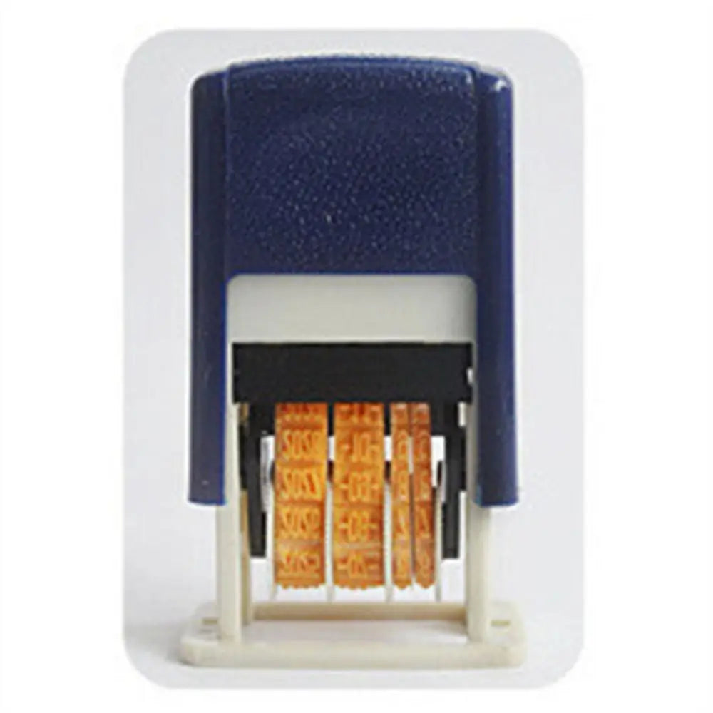 Universal DIY Stamp 4mm Self-Inking Self-Inking Stamps Handle Account Stamp Date Wheel Stamp Date Stamps Automatic Ink Return Peaceful Pleasures Health and Wellness Dark blue
