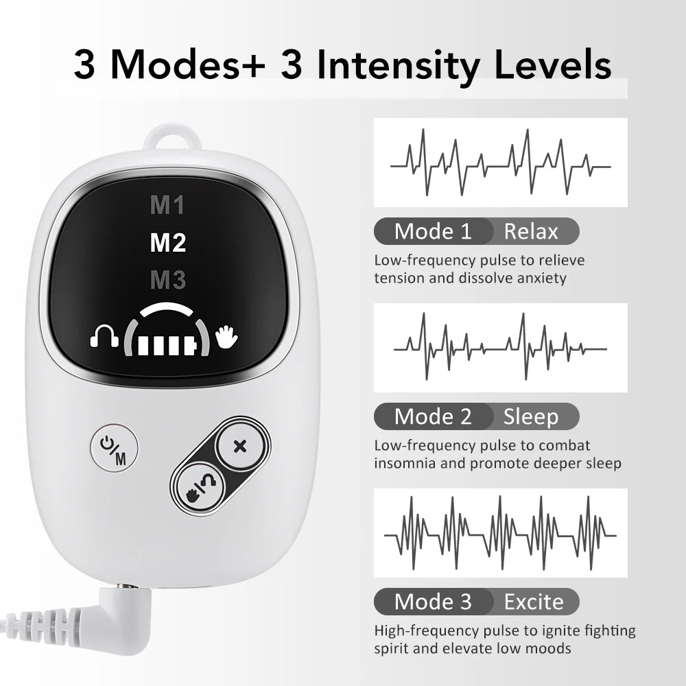 Handheld CES Sleep Aid Device for Insomnia Anxiety Pressure Relief Health Improve Sleep Palm Pulse Massager Smart Sleeper Peaceful Pleasures Health and Wellness