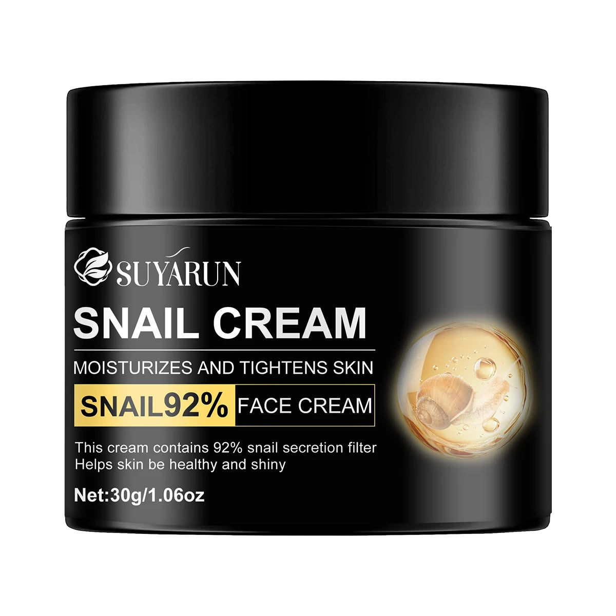 Snail Mucus Coconut Oil Cream, enriched with coconut oil and aloe vera, smooths fine lines, brightens and firms the skin . Peaceful Pleasures Health and Wellness 30g