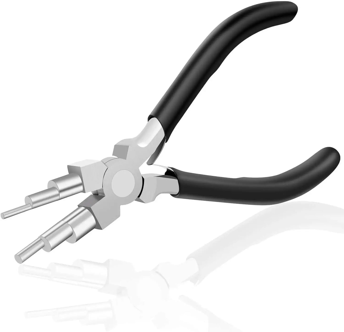 6-in-1 Carbon Steel Round Nose Jewelry Pliers, Multi-Function DIY Tool for Jewelry Makers, Earring Bracelet Necklace Repair Tool Peaceful Pleasures Health and Wellness black