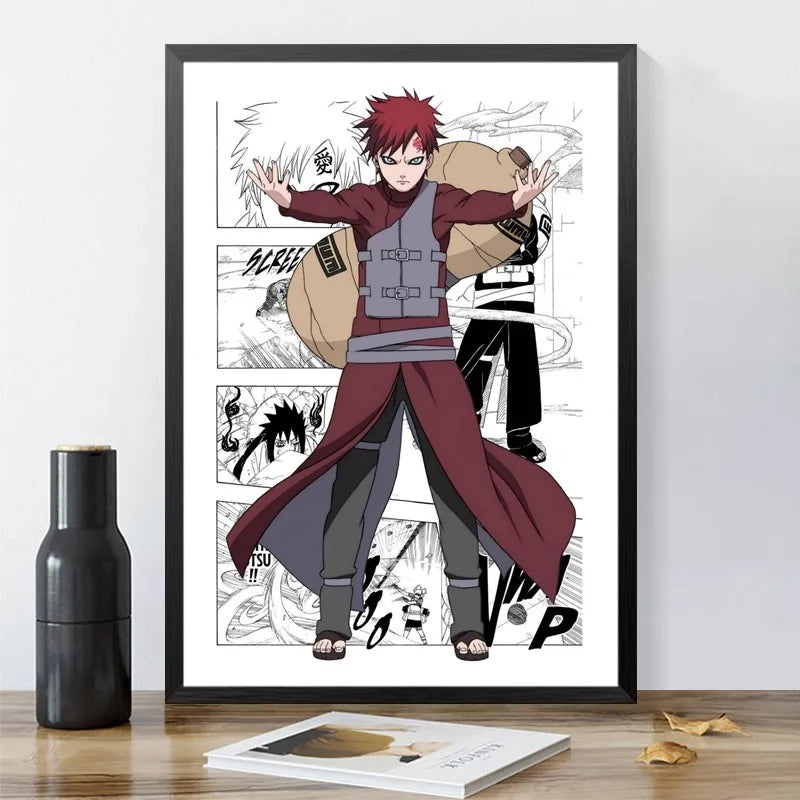 New Anime Naruto Hanging Painting Naruto Sasuke Poster Hanging Painting Children's Room Bedroom Dormitory Mural Wall Painting Peaceful Pleasures Health and Wellness