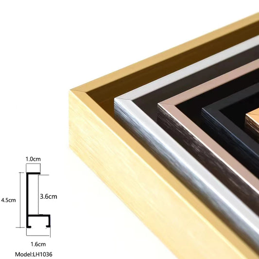 Aluminum Alloy Metal material Picture Frame Framework ，Modern ，DIY, Customizable Large Size,Used for Oil Paintings Wall Art Peaceful Pleasures Health and Wellness