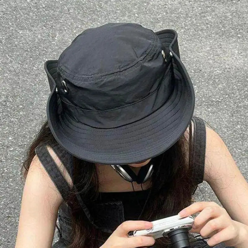 Quick-Dry Wide Brim Bucket Hat – Unisex Outdoor Sun Hat
