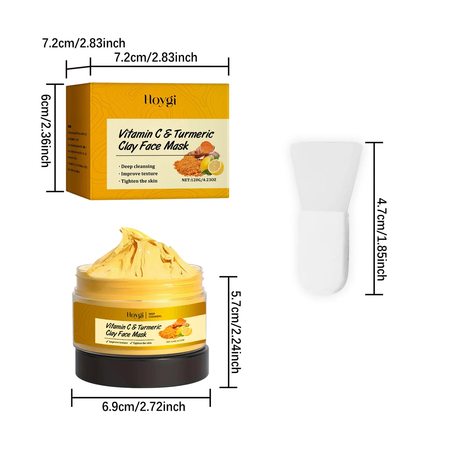 Vitamin C Turmeric Clay Mask – Pore Cleanse & Dark Spots