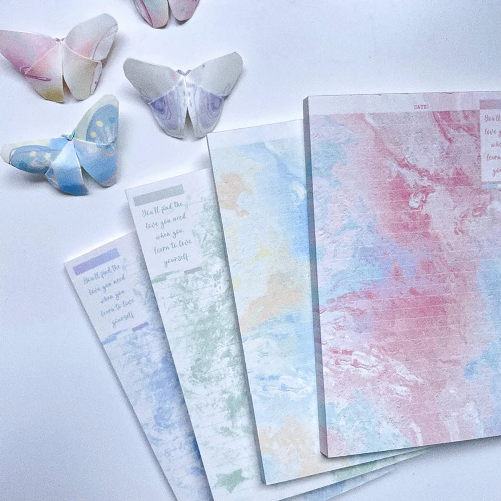 200 Sheets Colorful Mist Gradient A7 Notebook Student Message Memo