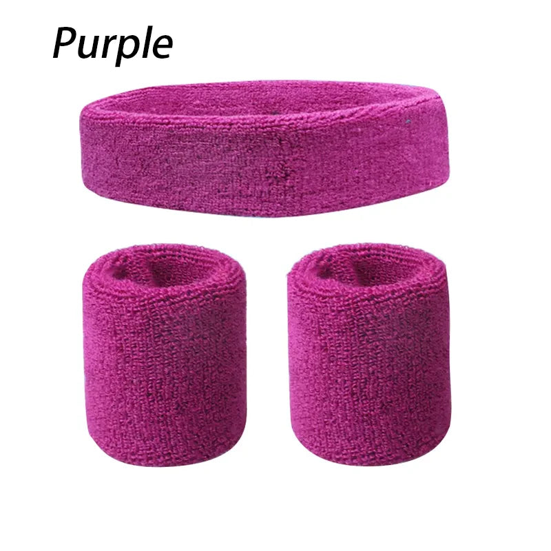 A Set Of Wristband Headband Headband Set For Sports,Sweat Absorbing,Basketball,Headband And Wrist Protection Peaceful Pleasures Health and Wellness Purple red One Size