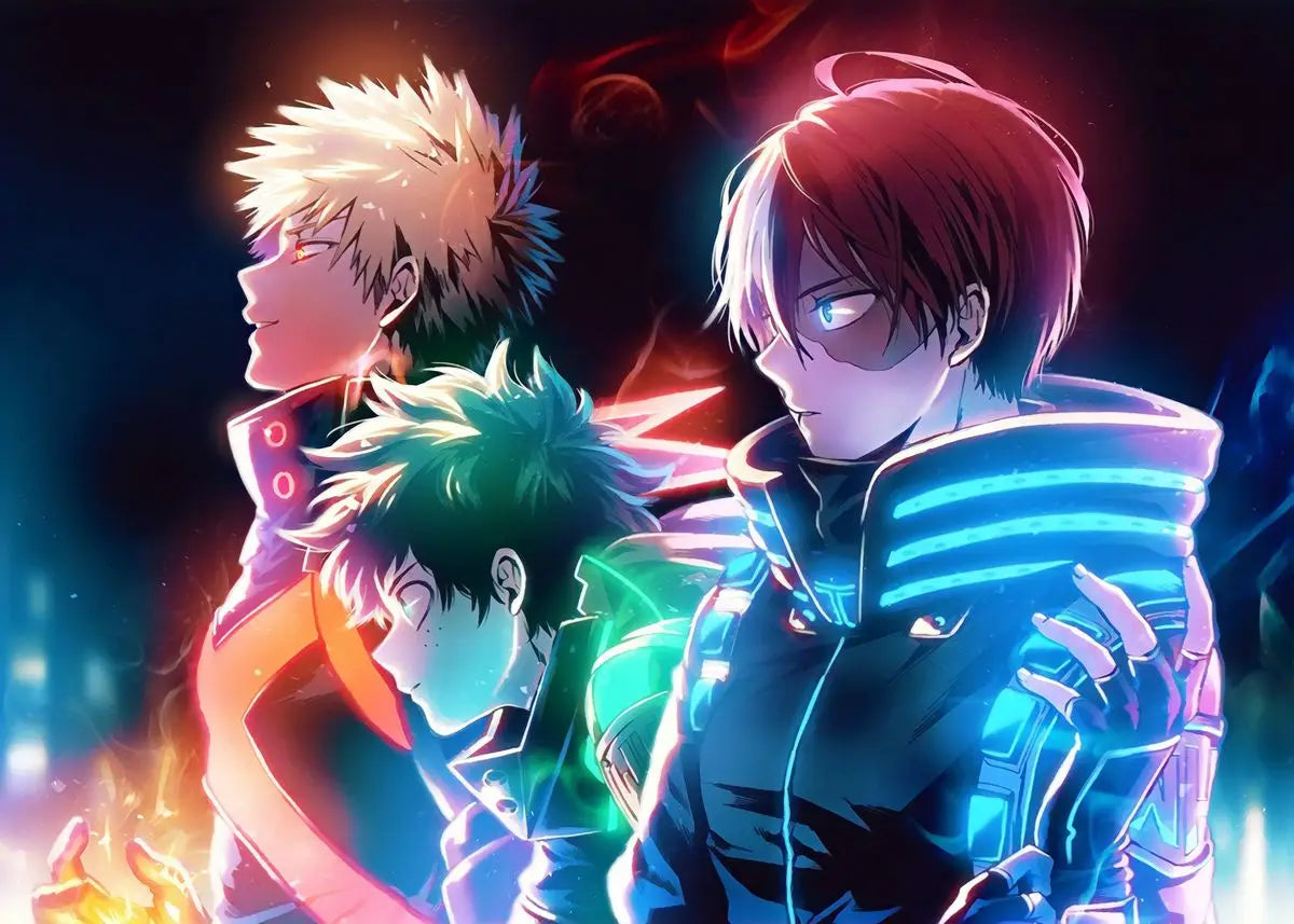 My Hero A-Academia Poster Anime Canvas Painting Wall Print Picture for Boy Bedroom Home Decor Cuadros Peaceful Pleasures Health and Wellness by-8 40x50cm Unframed