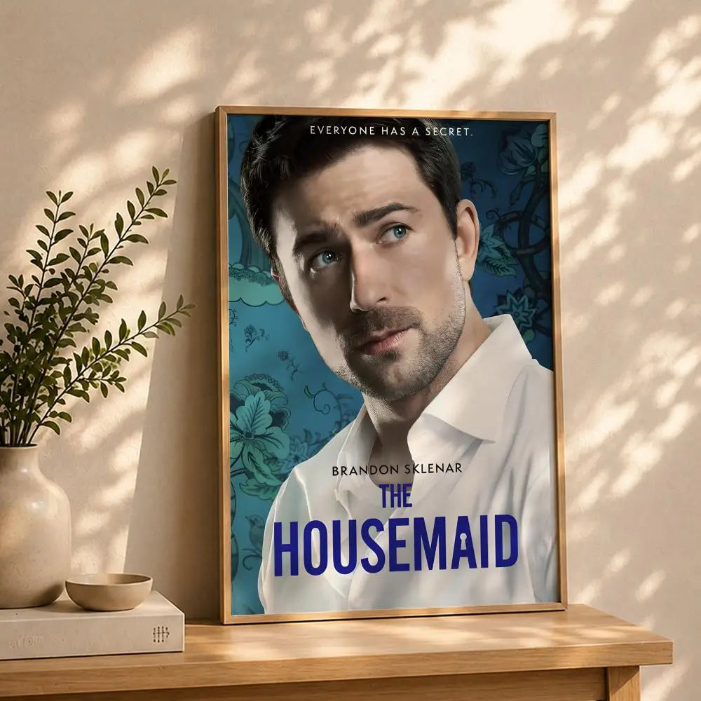 Movie T-The HousemaidS Poster HD Self Adhesive Waterproof Wall Art Ideal for Home Office Dorm Bedroom Great Gift Peaceful Pleasures Health and Wellness White13 15X20cmNoframe
