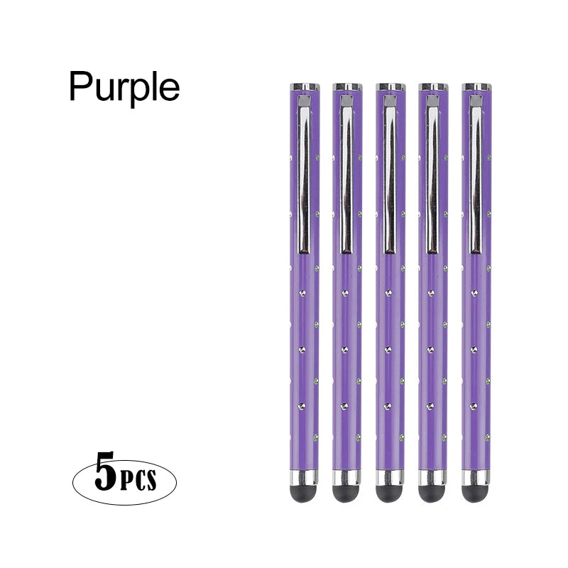 8.0 Mantianxing Capacitance Universal Stylus Pen Mobile Phone Touch Screen Accessories Metal Xiaomi Capacitive Pen Tablet Iphone Peaceful Pleasures Health and Wellness Purple(5pcs)
