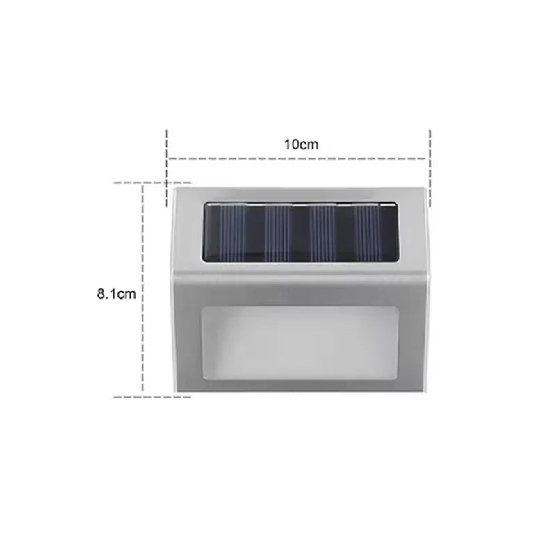 Solar Stainless Steel Step Lights – Waterproof LED Garden Wall
