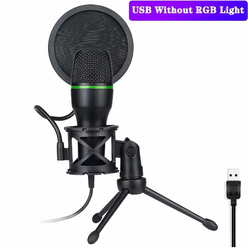 AyeBeau USB RGB Condenser Microphone for PC, Streaming & Gaming