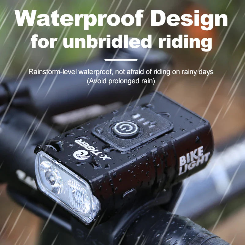 X-TIGER 1200LM USB Rechargeable Bike Headlight | IPX6 Waterproof