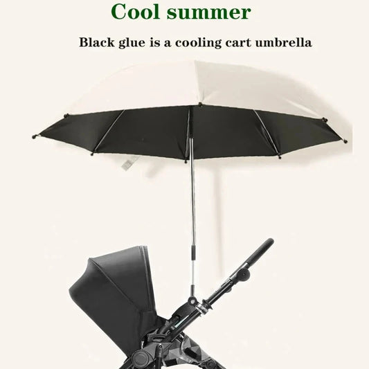 Baby Stroller Folding Umbrella UV Sun Rain Protection Parasol 360 Degrees Adjustable Universal Stroller Sunshade Canopy CoverBab Peaceful Pleasures Health and Wellness