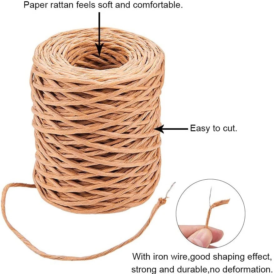 A36T-1.0Mm Floral Bind Wire Wrap Twine Handmade Iron Wire Paper Rattan For Flower Bouquets (Length: 210M) Peaceful Pleasures Health and Wellness Green
