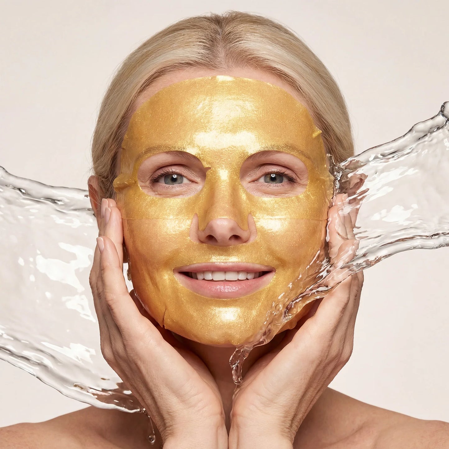 24K Gold Sheet Mask – Niacinamide & Collagen Firming, 4-Pack