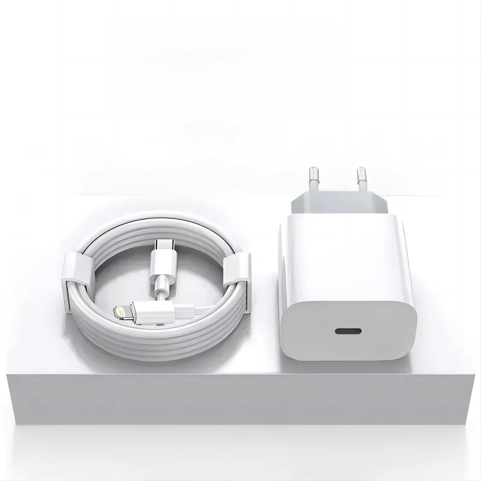 PD 20W Fast Charging EU Charger Plug with 1M/3FT Cable for iPhone iPad Peaceful Pleasures Health and Wellness EU
