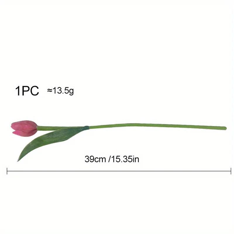 10-Pack Real Touch Artificial Tulips Faux Bouquet | Home & Wedding
