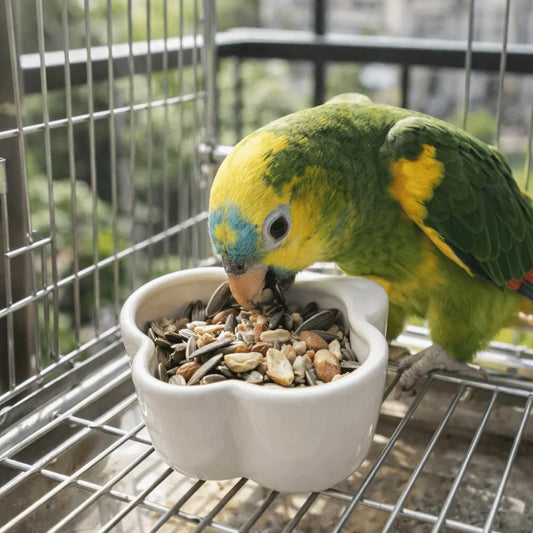 Bird-Shaped Ceramic Hamster Bowl – Anti-Tip Small Pet Feeder Small Pet Feeder Bowl Oasis Select