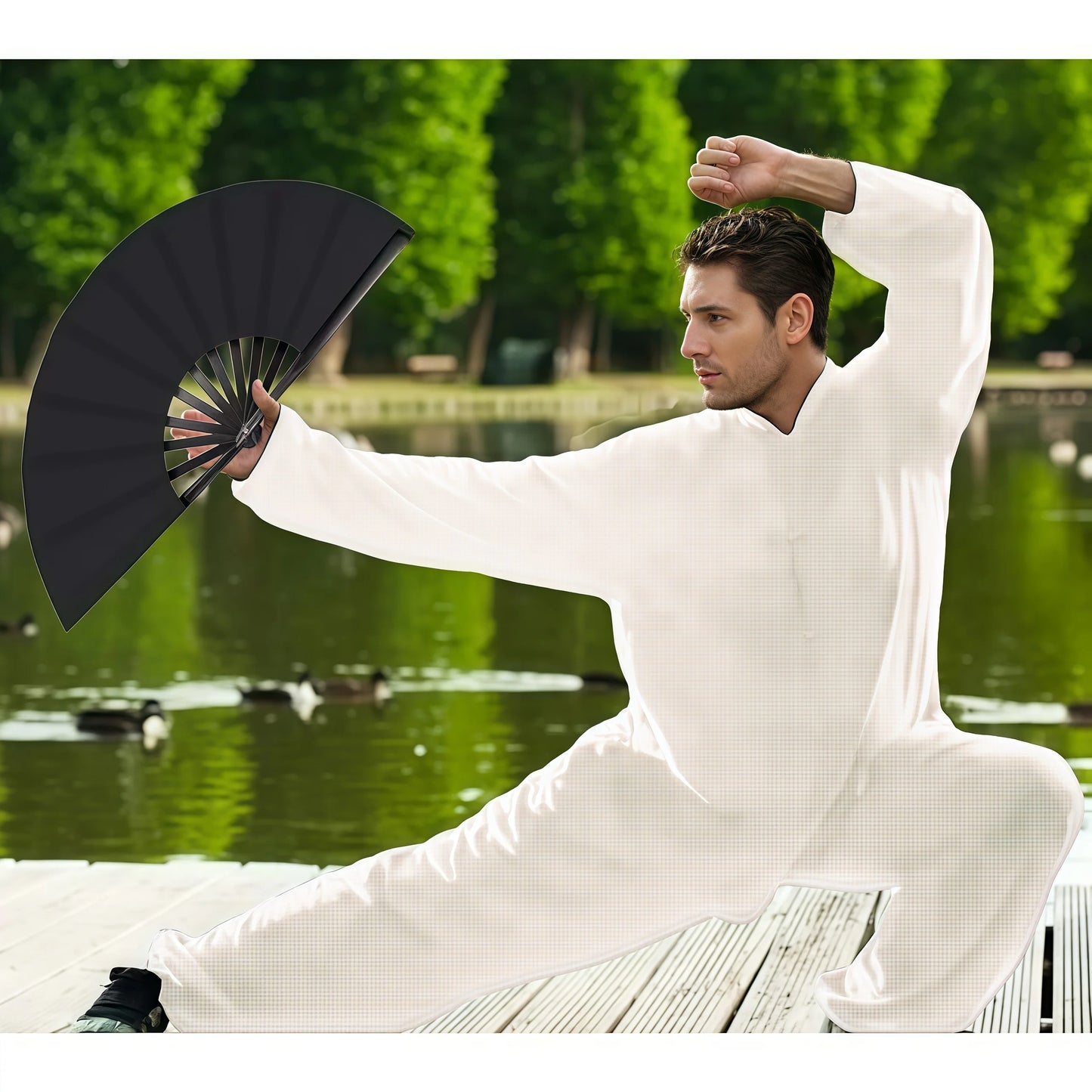 2-Pack Chinese Tai Chi Folding Fans | Martial Arts & Dance
