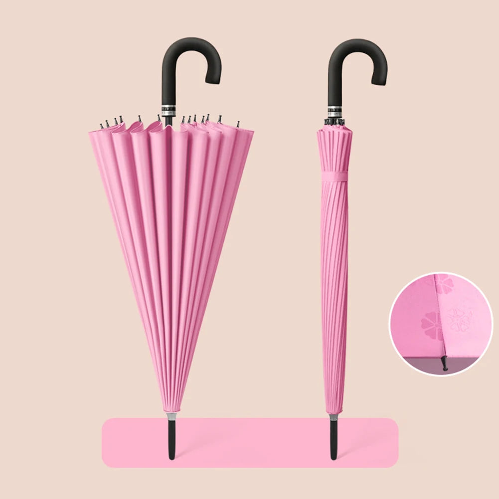 Blooming In Water Umbrellas Fresh-Style 24 Bone J Handle Large Umbrella Golfs UV Protection Rain-Umbrellas For All Season Peaceful Pleasures Health and Wellness