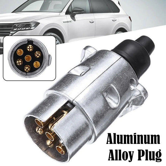 7-pin Trailer Socket Metal Aluminum Alloy 12V Circular Adapter For Trailers Marine Light Connector Truck Caravan Etc Peaceful Pleasures Health and Wellness