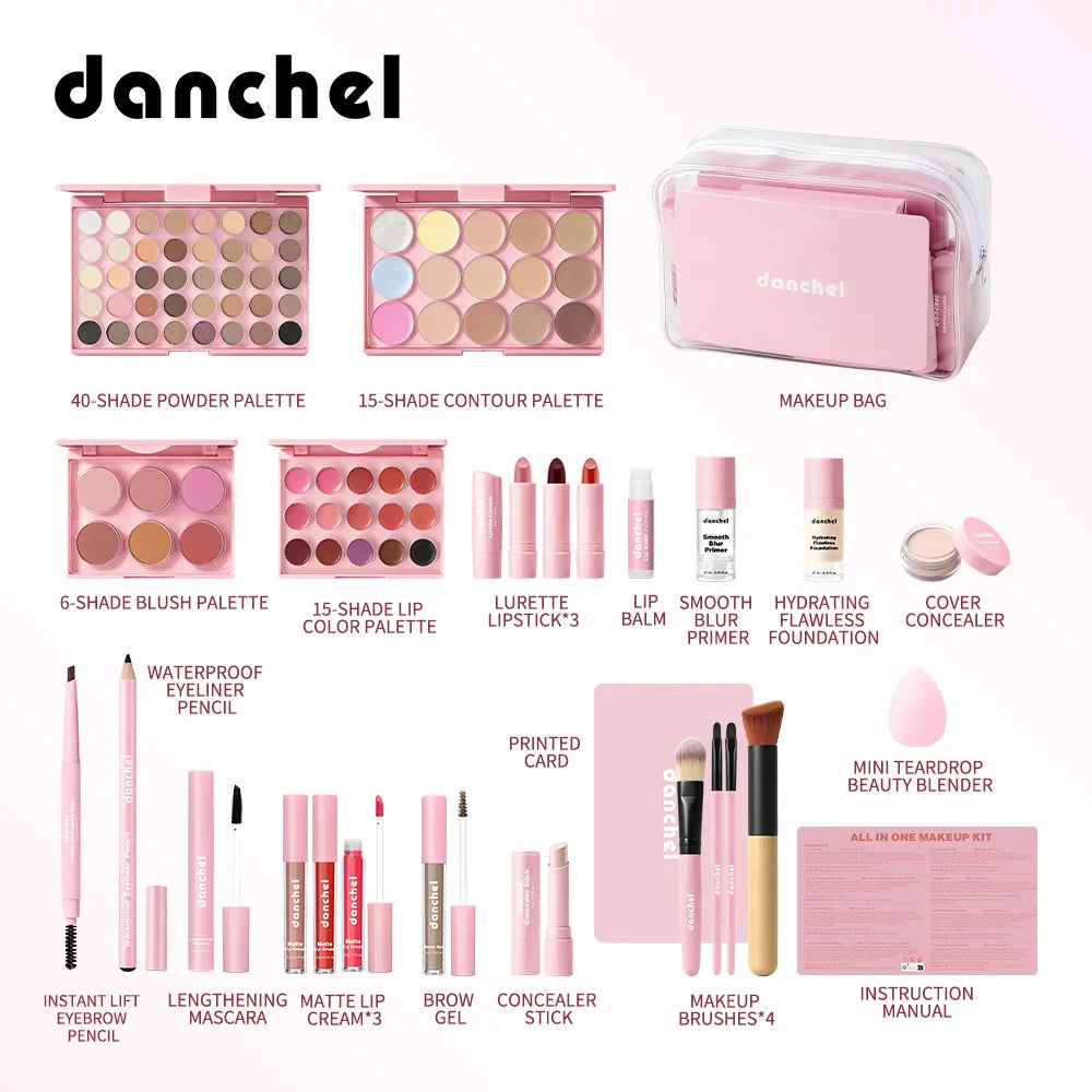 All-in-One Makeup Kit – 15-Piece Complete Face Set