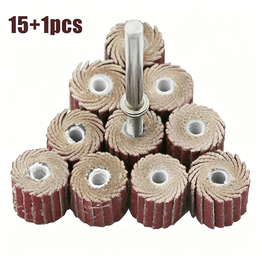 Flap Wheel Disc Sanding Drill Abrasive Sandpaper 80-600Grit Polishing Peaceful Pleasures Health and Wellness 16pcs 400