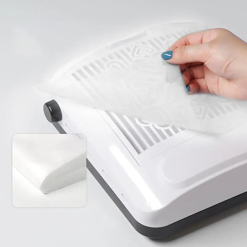 100Pcs Disposable Nail Dust Filter Cotton Cuttable Non-Woven Fabric Filter Pad for Nail Vacuum Cleaner Manicure Tools Peaceful Pleasures Health and Wellness