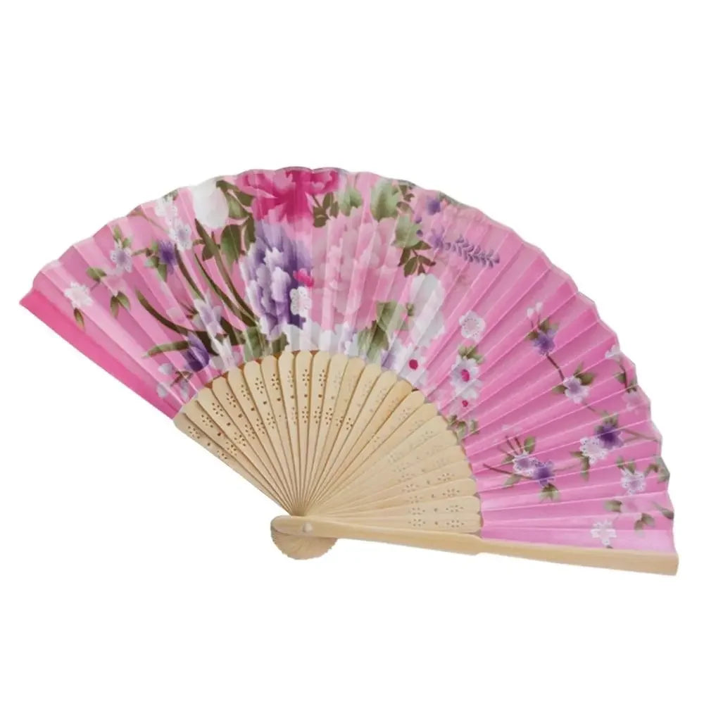 Colorful Bamboo Folding Fan – Wedding Gift & Photo Prop